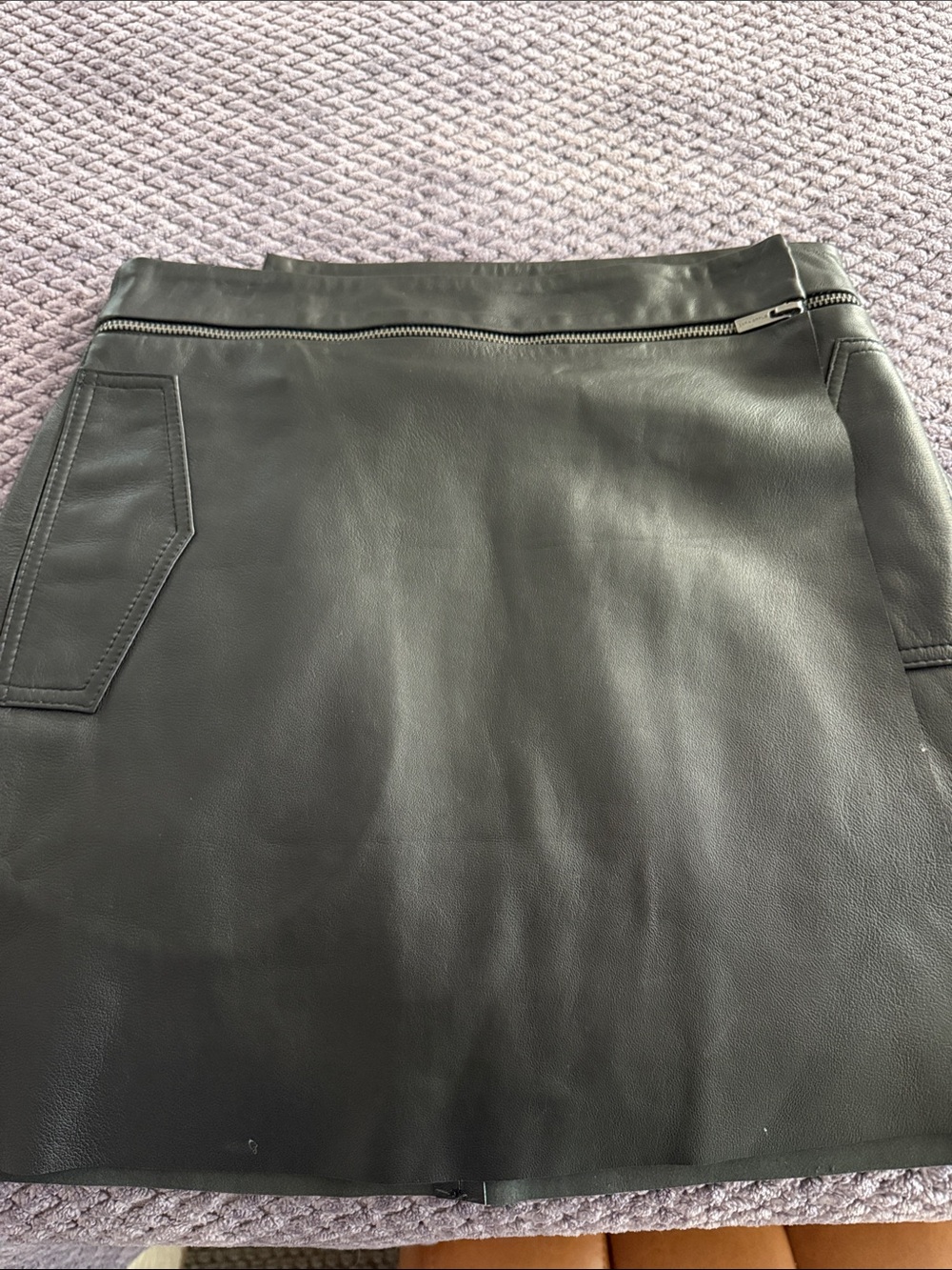 Classic Black Faux Leather Mini Skirt
